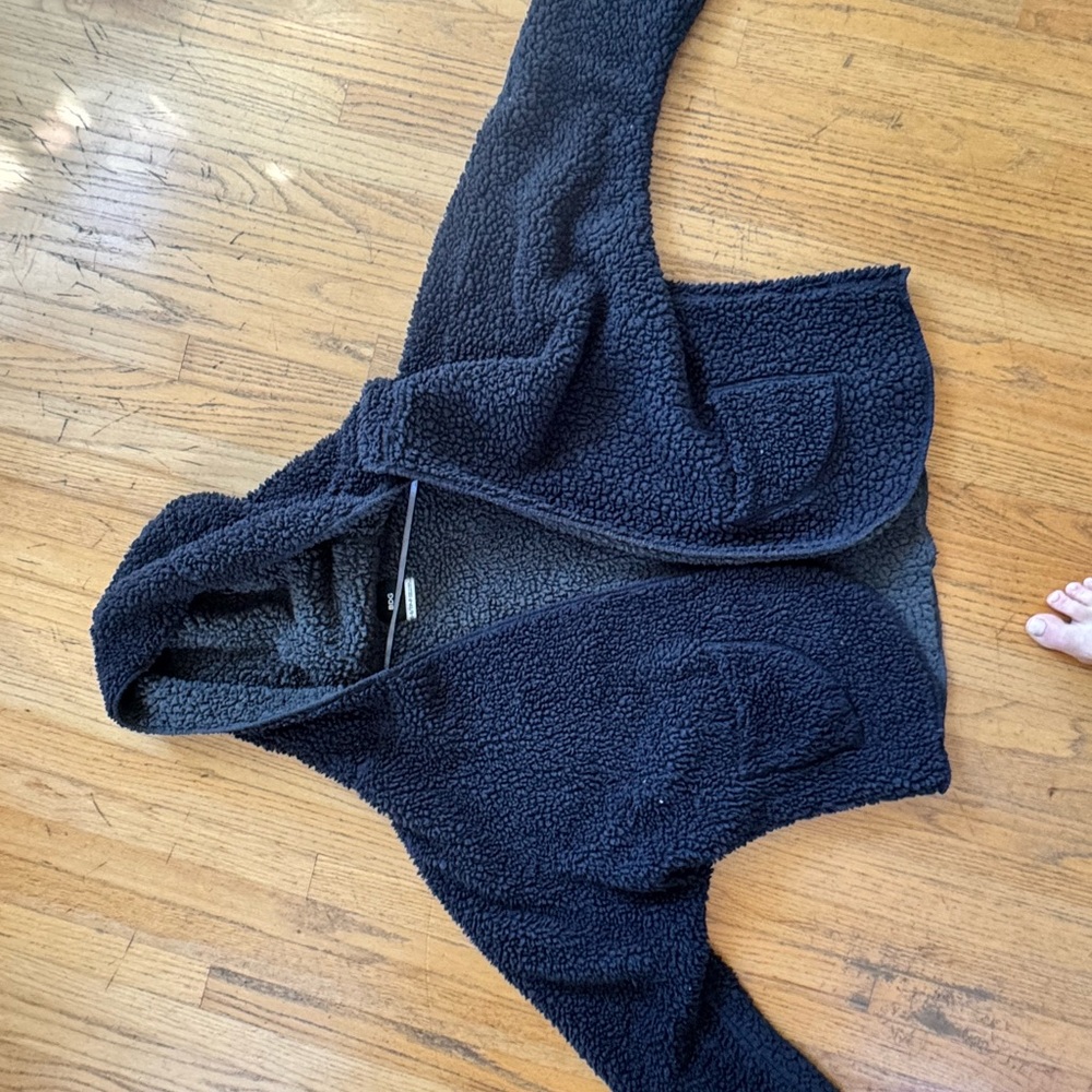 BDG Black Hooded Cardigan